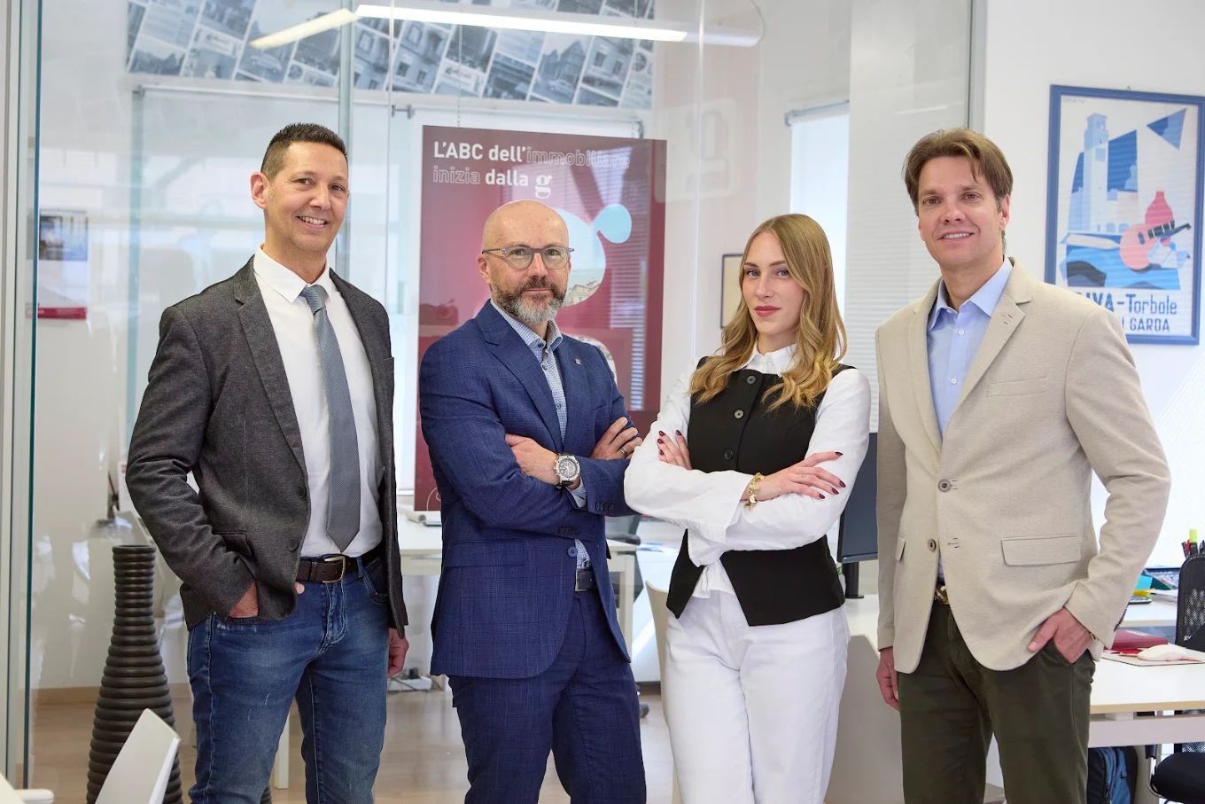 Il team di Gabetti Riva del Garda nella sede di Viale dei Tigli